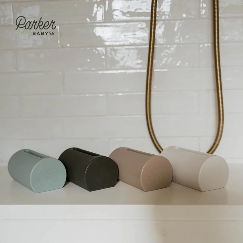 Parker Baby BPA-free silicone supports daily, worry-free baths.
