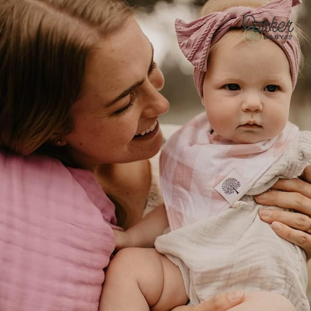 Parker Baby Co. muslin blanket pattern crimson brings warm gender-neutral style.