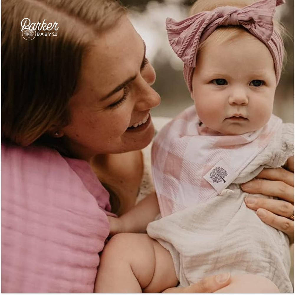 Parker Baby Co. muslin blanket pattern pebble adds timeless nursery appeal.