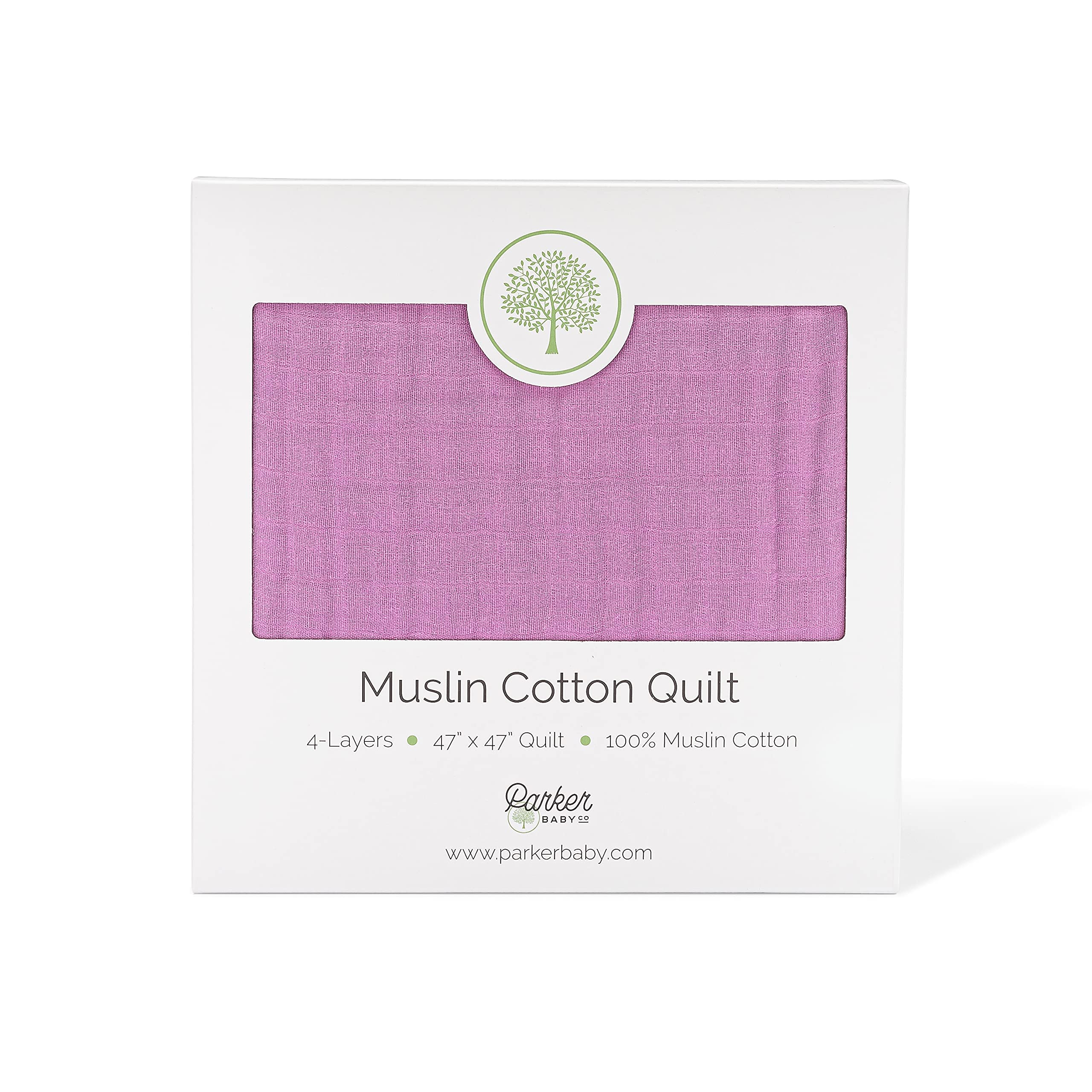 Parker Baby Co. muslin blanket wash-durable design withstands frequent laundering.