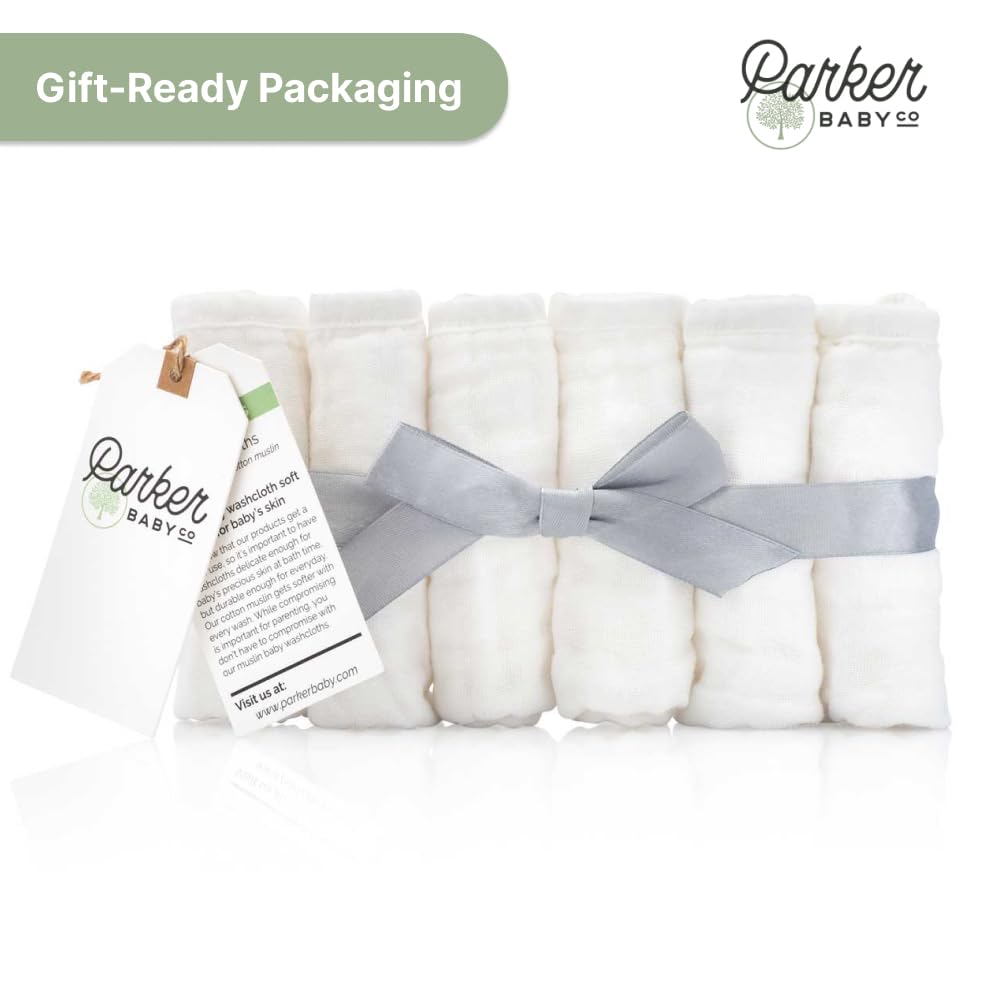 Parker Baby Washcloths neutral-packaging gift-ready presentation.