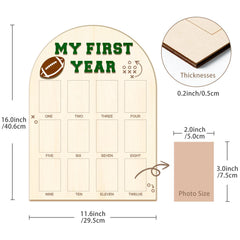 Partico milestone board in nursery decor, easy to hang.