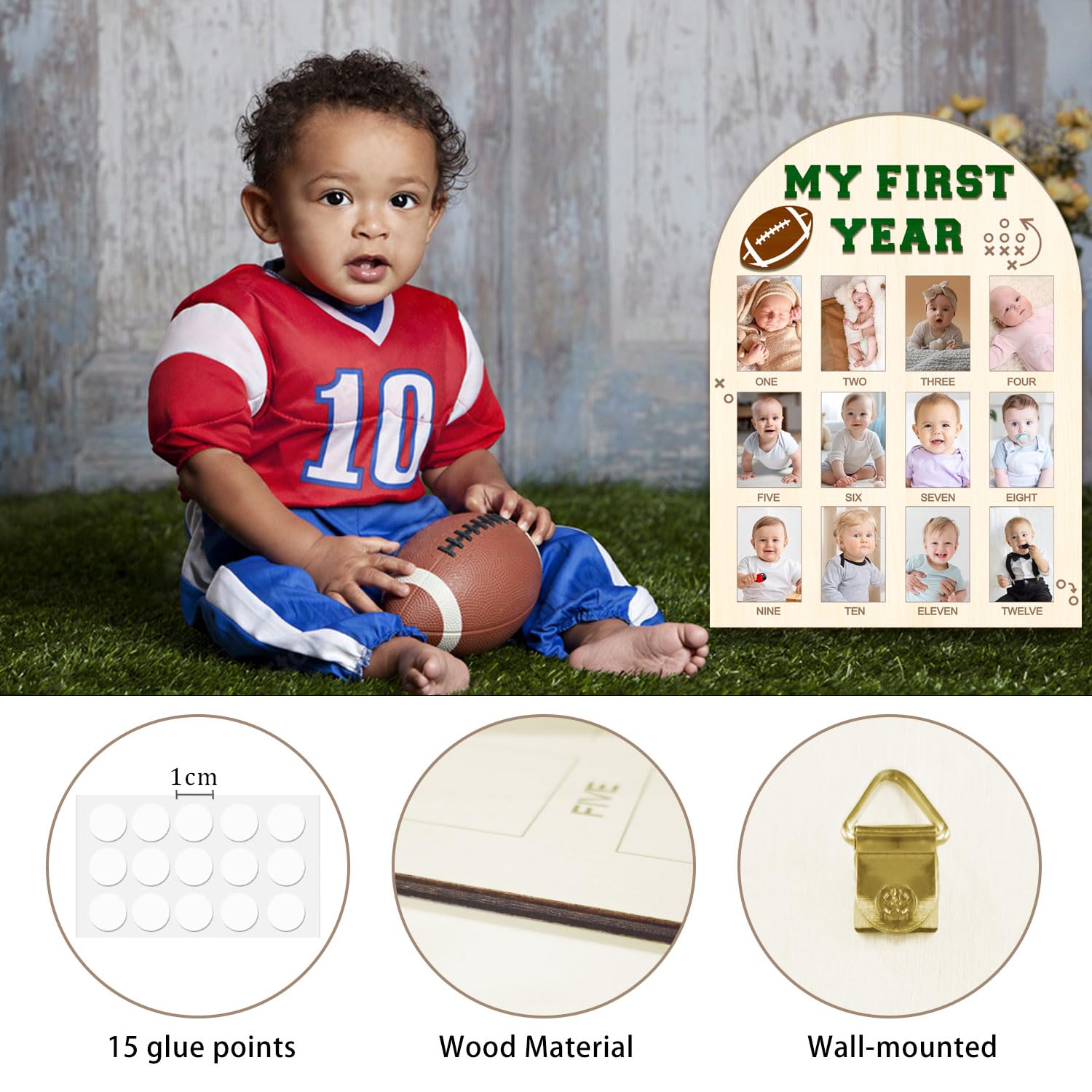 Partico wood frame texture and natural edge create a warm keepsake.