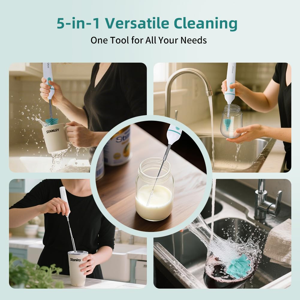 PARTNERJOY silicone-nipple-straw-brushes protect delicate parts while cleaning.