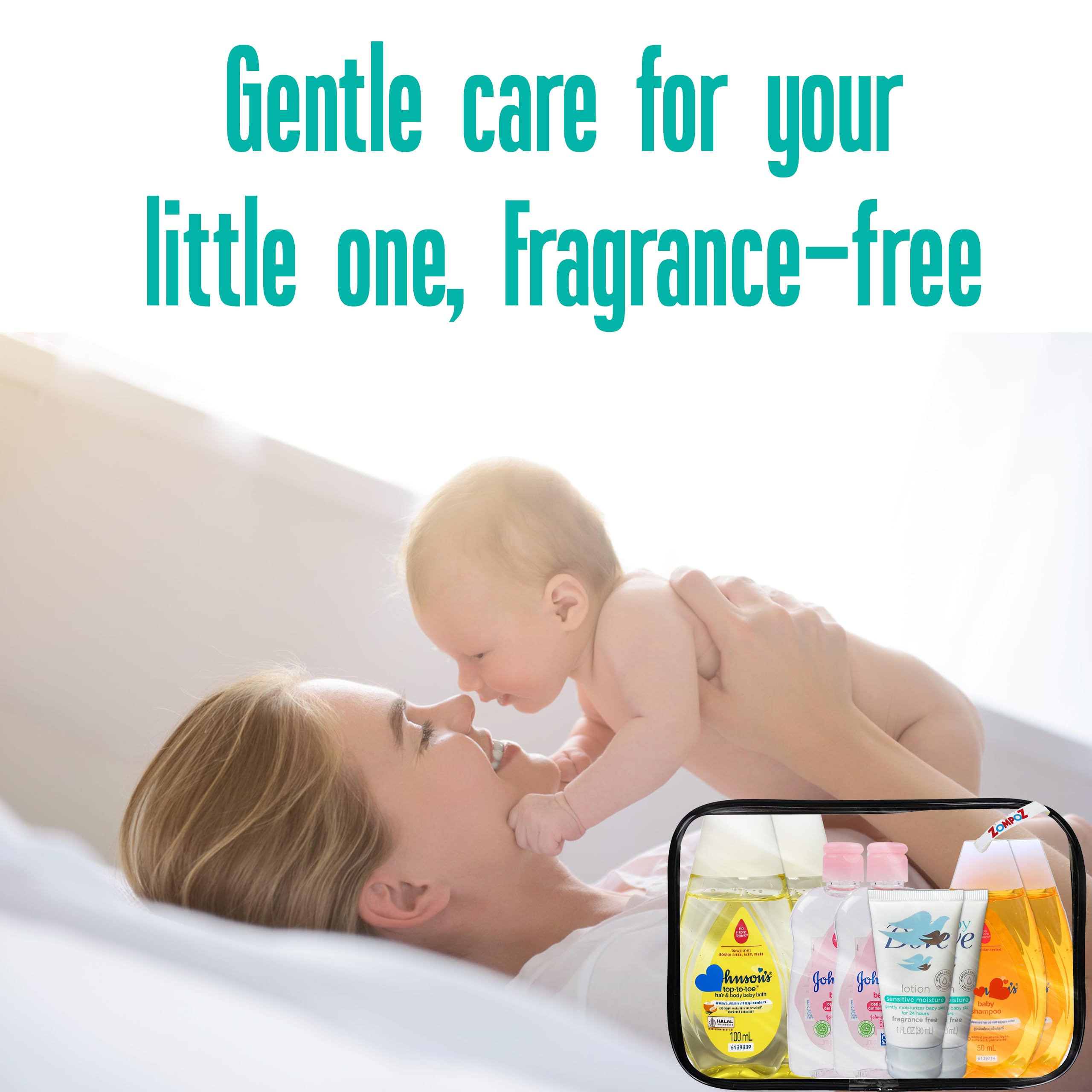 Partypom travel bath kit baby lotion 1oz hydrates sensitive skin on travel