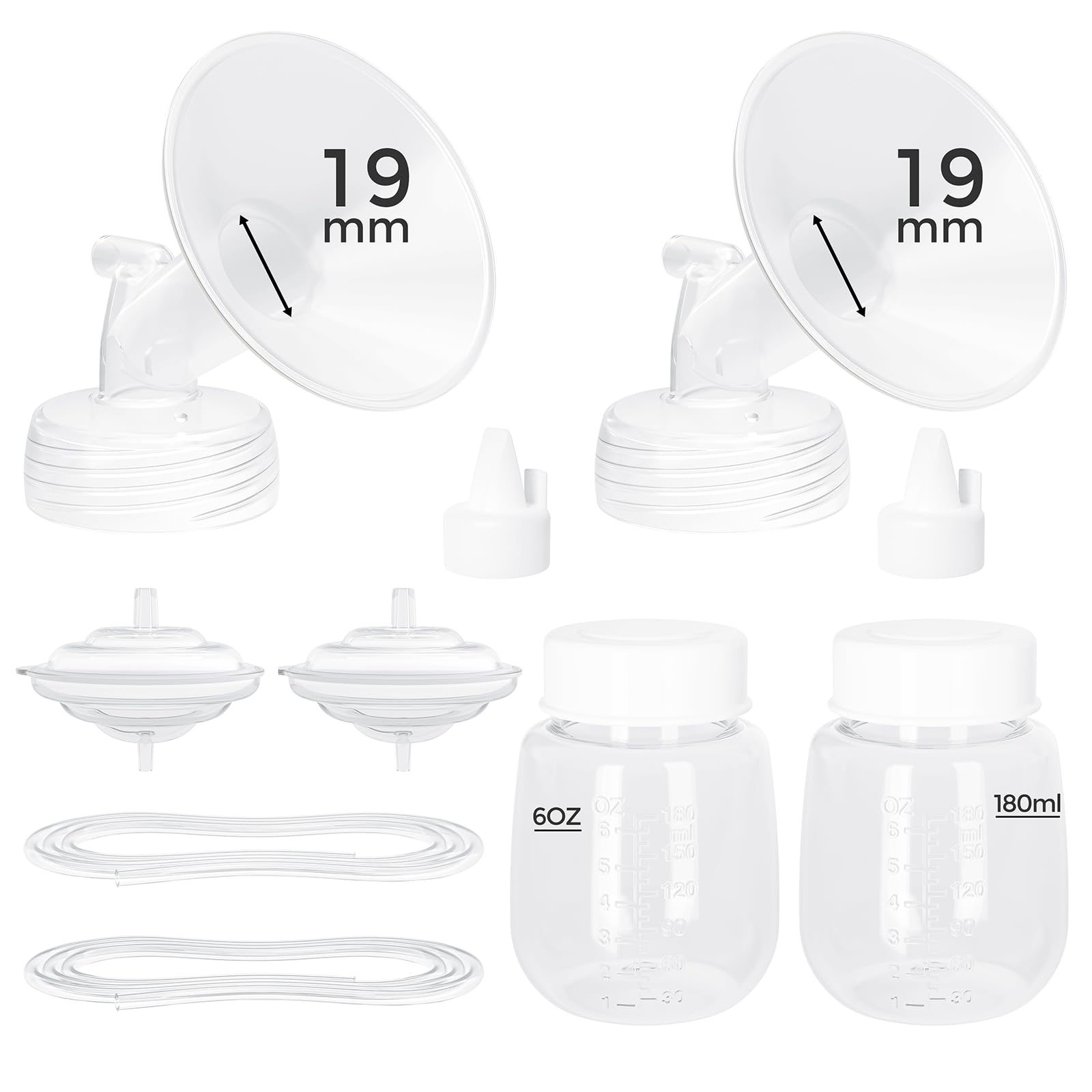 Paruu 19mm flanges compatible with Spectra pumps for secure fit.