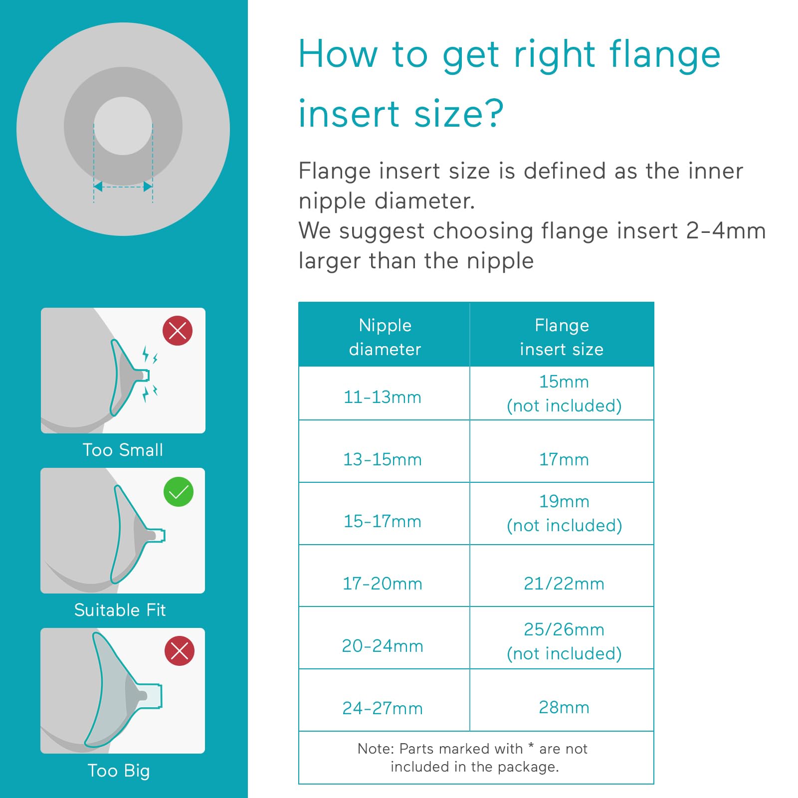 Paruu P10 flange insert 21mm assembly and placement