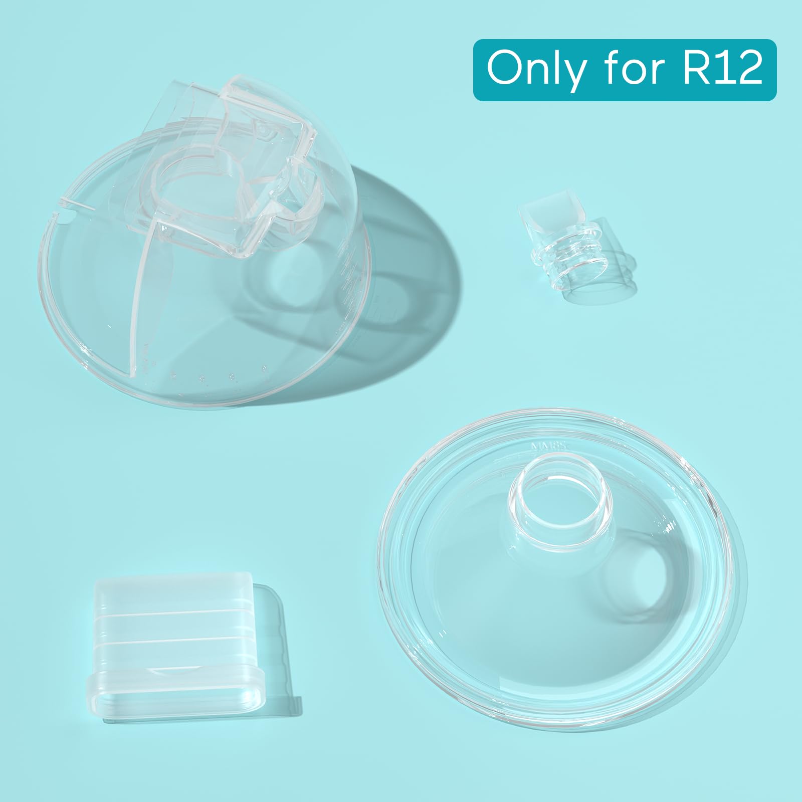 Paruu P10 replacement accessories including valve, diaphragm, milk collector.