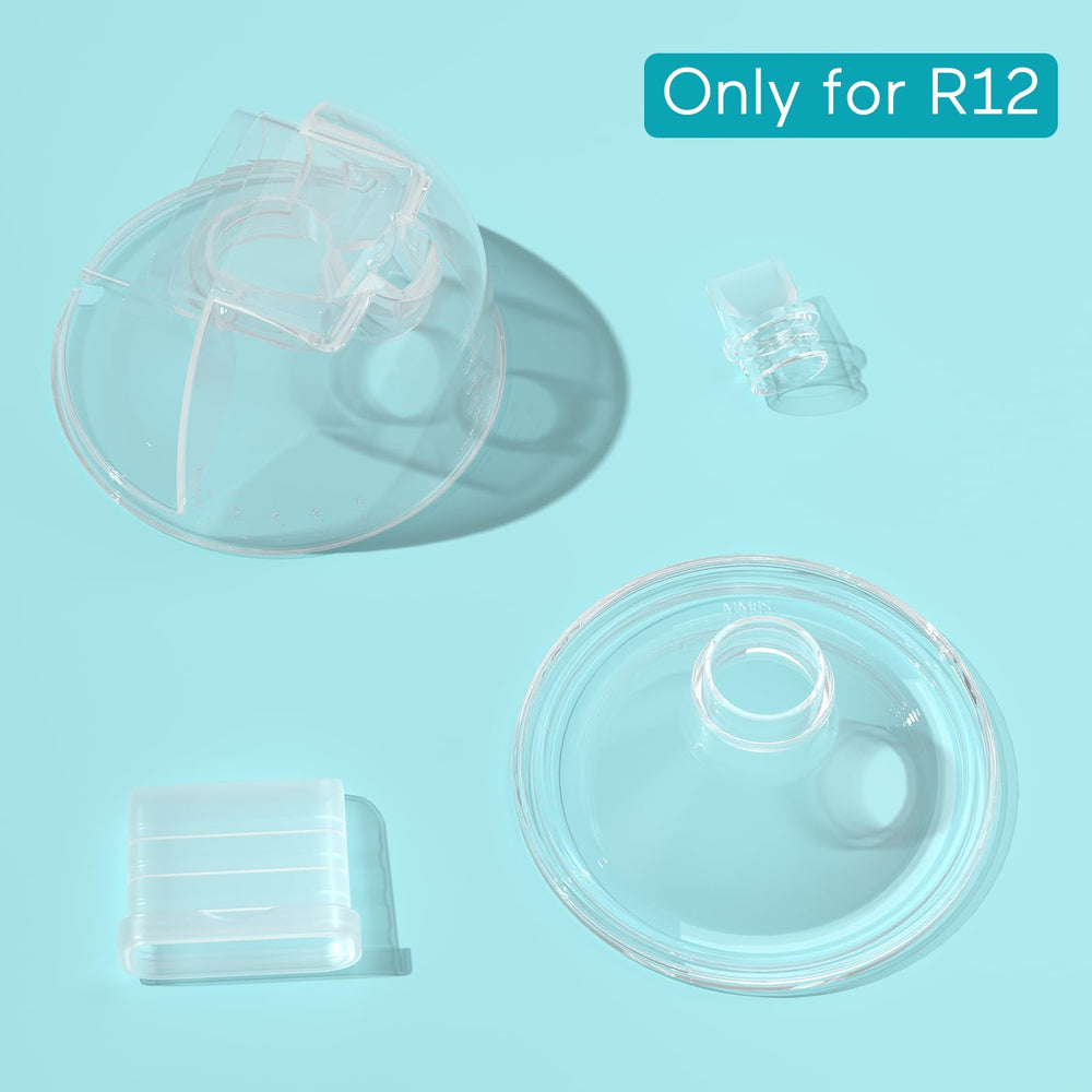 Paruu P10 replacement accessories including valve, diaphragm, milk collector.