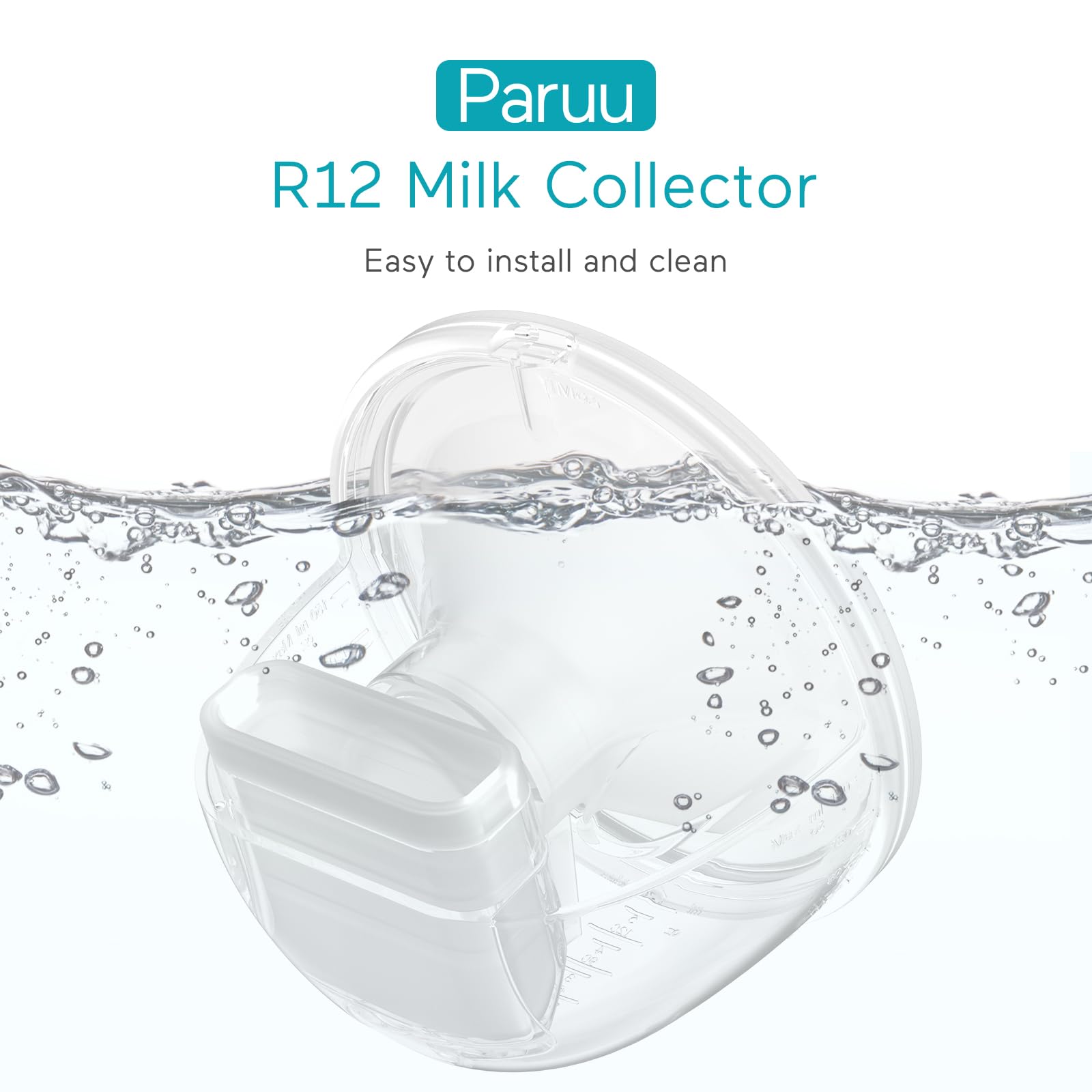 Paruu silicone BPA-free parts suitable for steam sterilization.