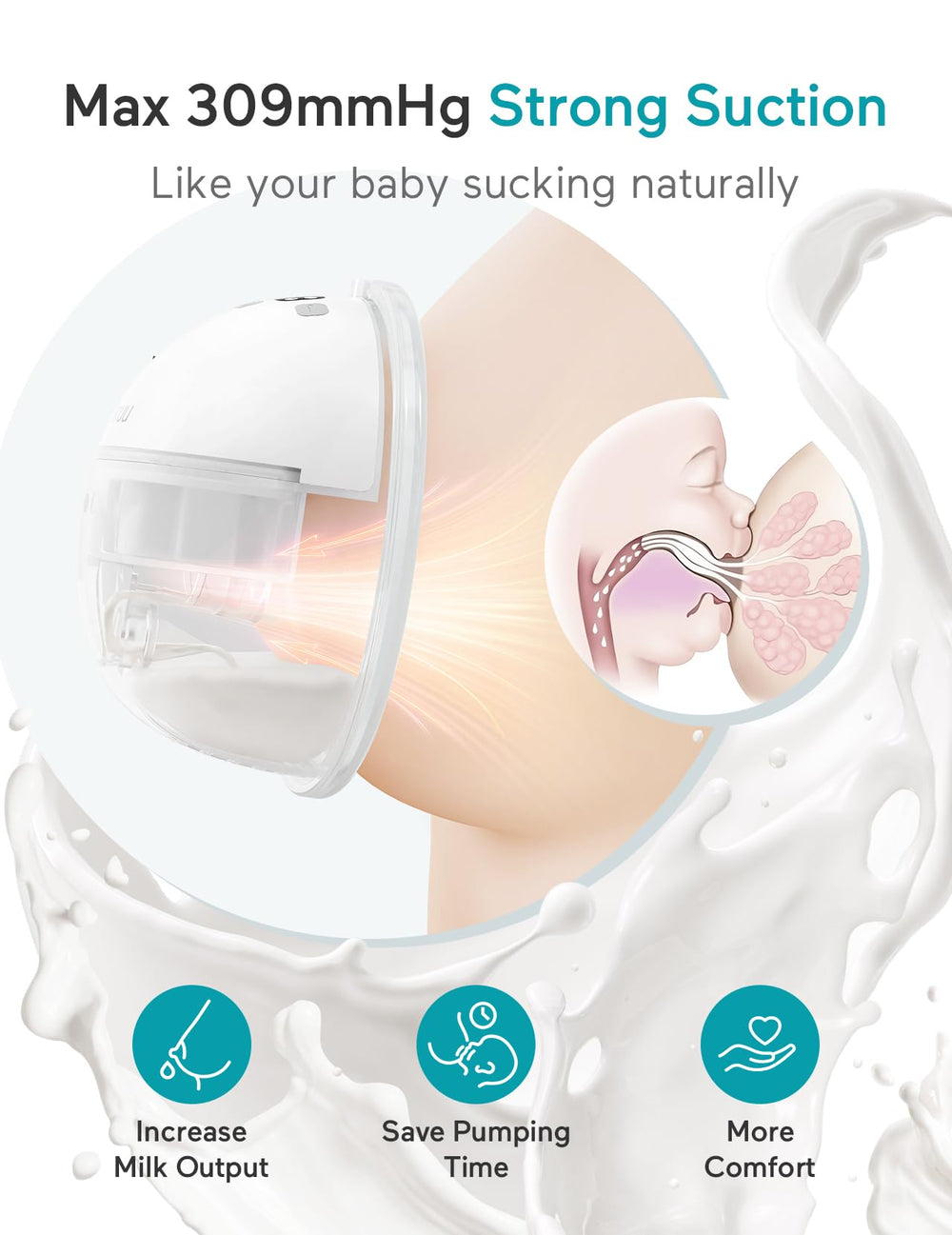 Paruu P16 compact 240g design enables discreet pumping under clothing.