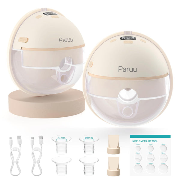 Paruu P16 wearable breast pump in use for discreet hands-free pumping