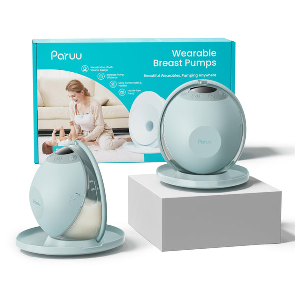 Paruu P20 hands-free pump with a compact design for discreet on-the-go pumping.
