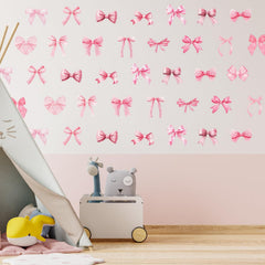 Pasonly pink watercolor bow wall sticker is fade-resistant for long-lasting classrooms.