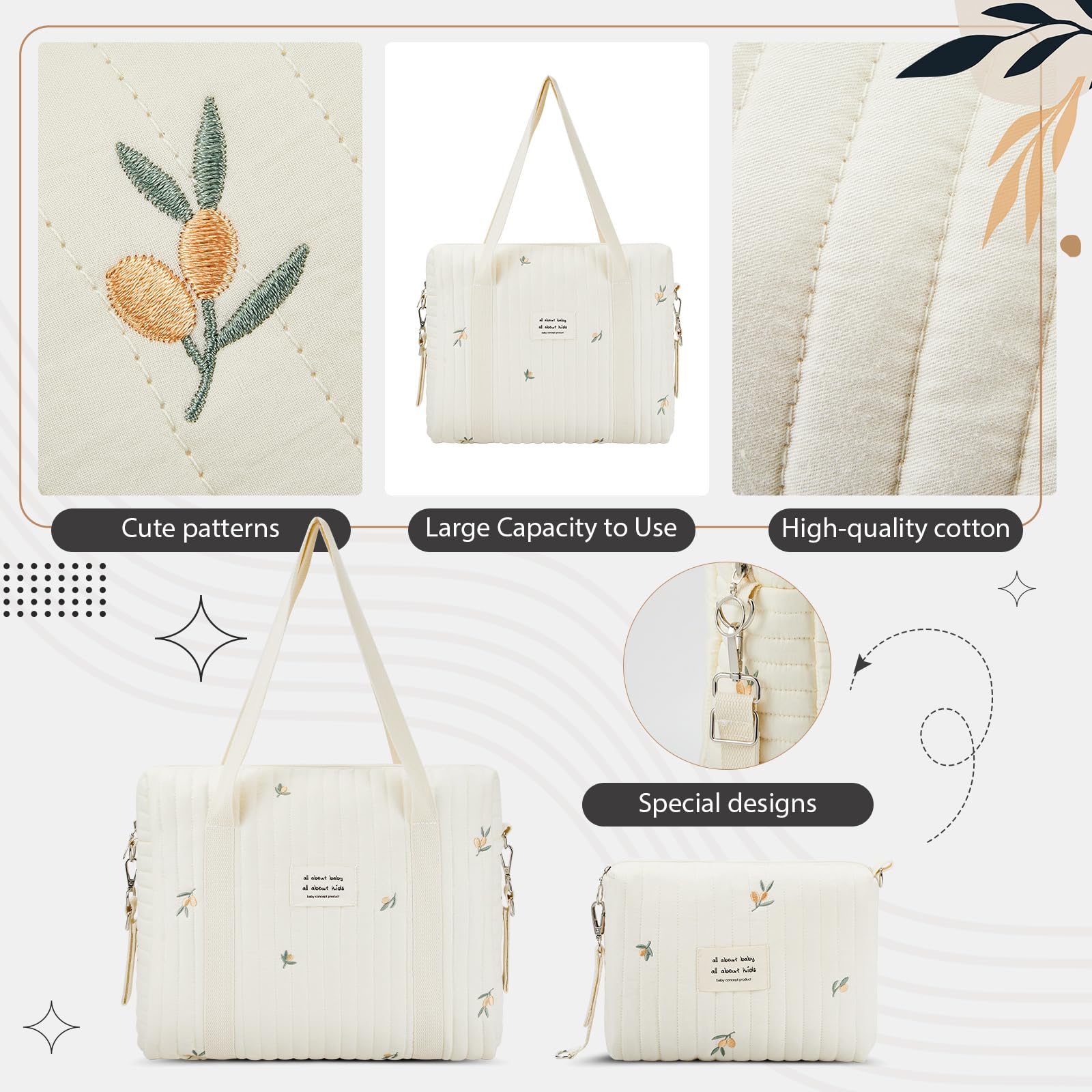 Paterr multipurpose diaper bag demonstrates versatility as makeup or toiletry bag.