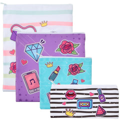Paterr sandwich bags 8x10 top view for organized, reusable lunches on the go.