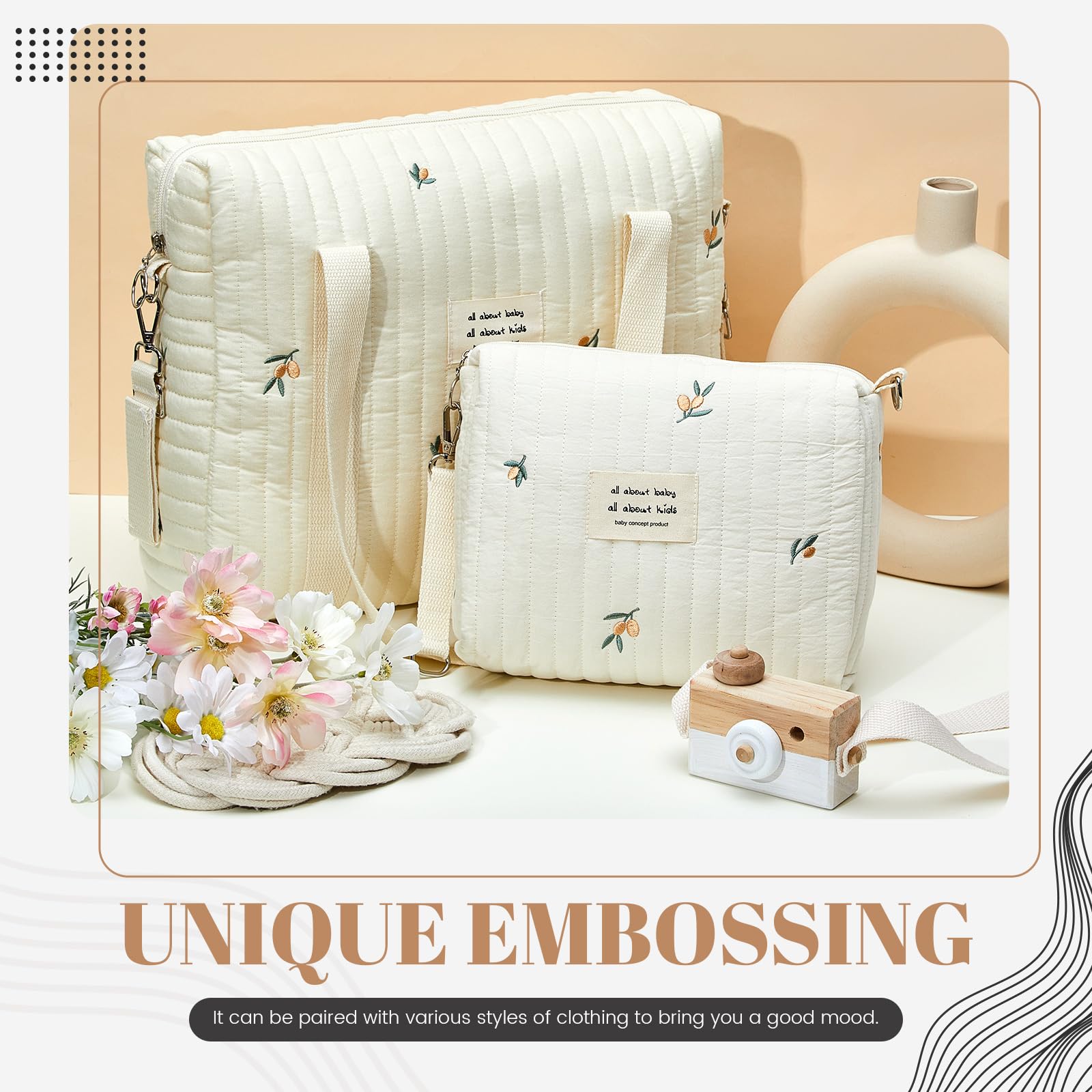 Paterr small diaper bag compact design for quick grab and go.