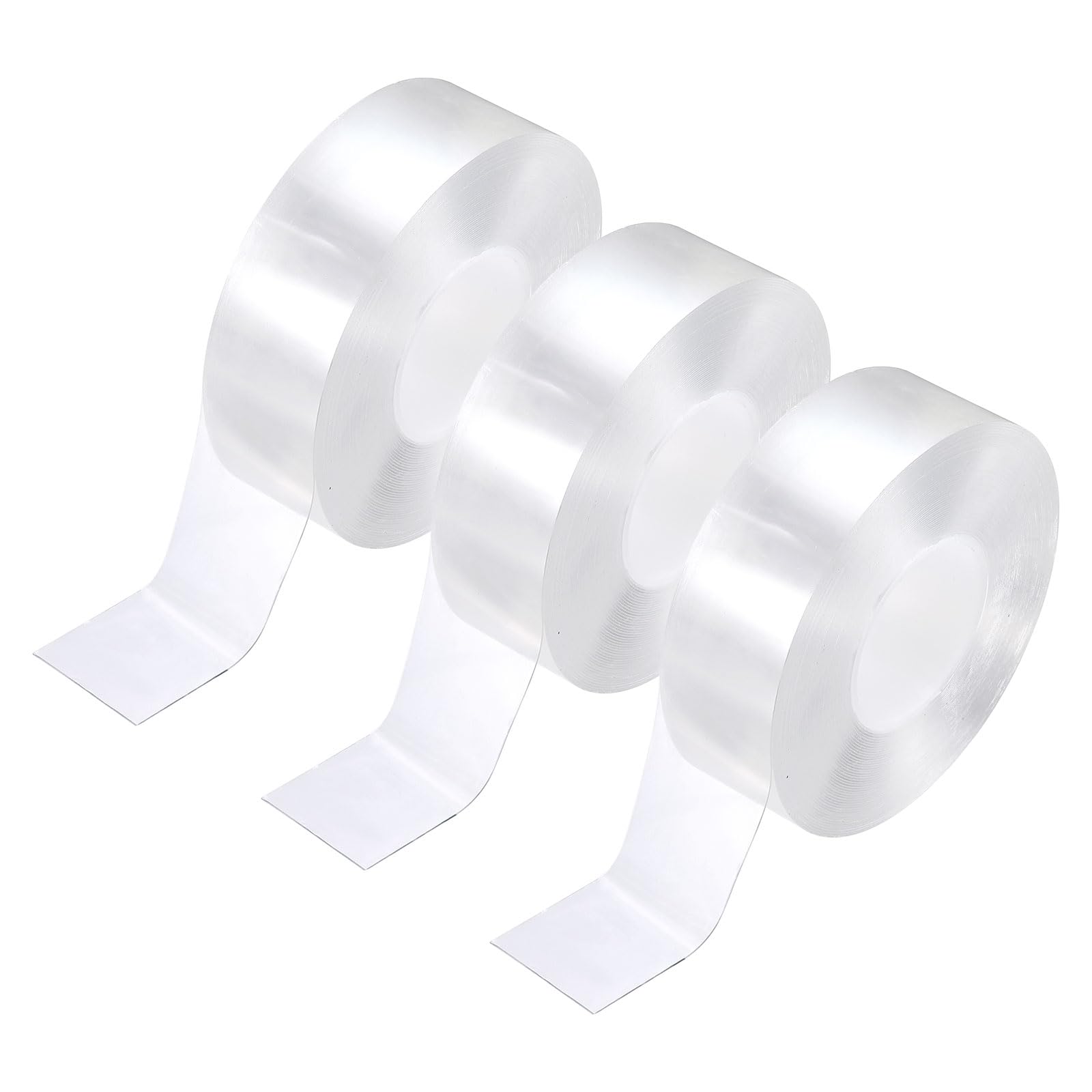 PATIKIL clear edge protector strip on a table edge protects against bumps and spills.