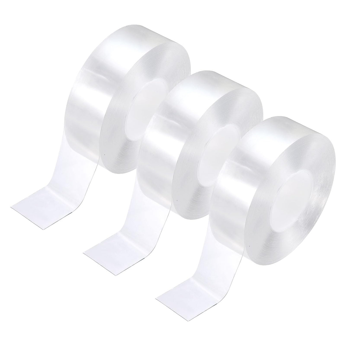 PATIKIL clear edge protector strip on a table edge protects against bumps and spills.