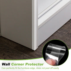 PATIKIL Clear Edge Protector Strip on desk edge reduces damage from daily use.