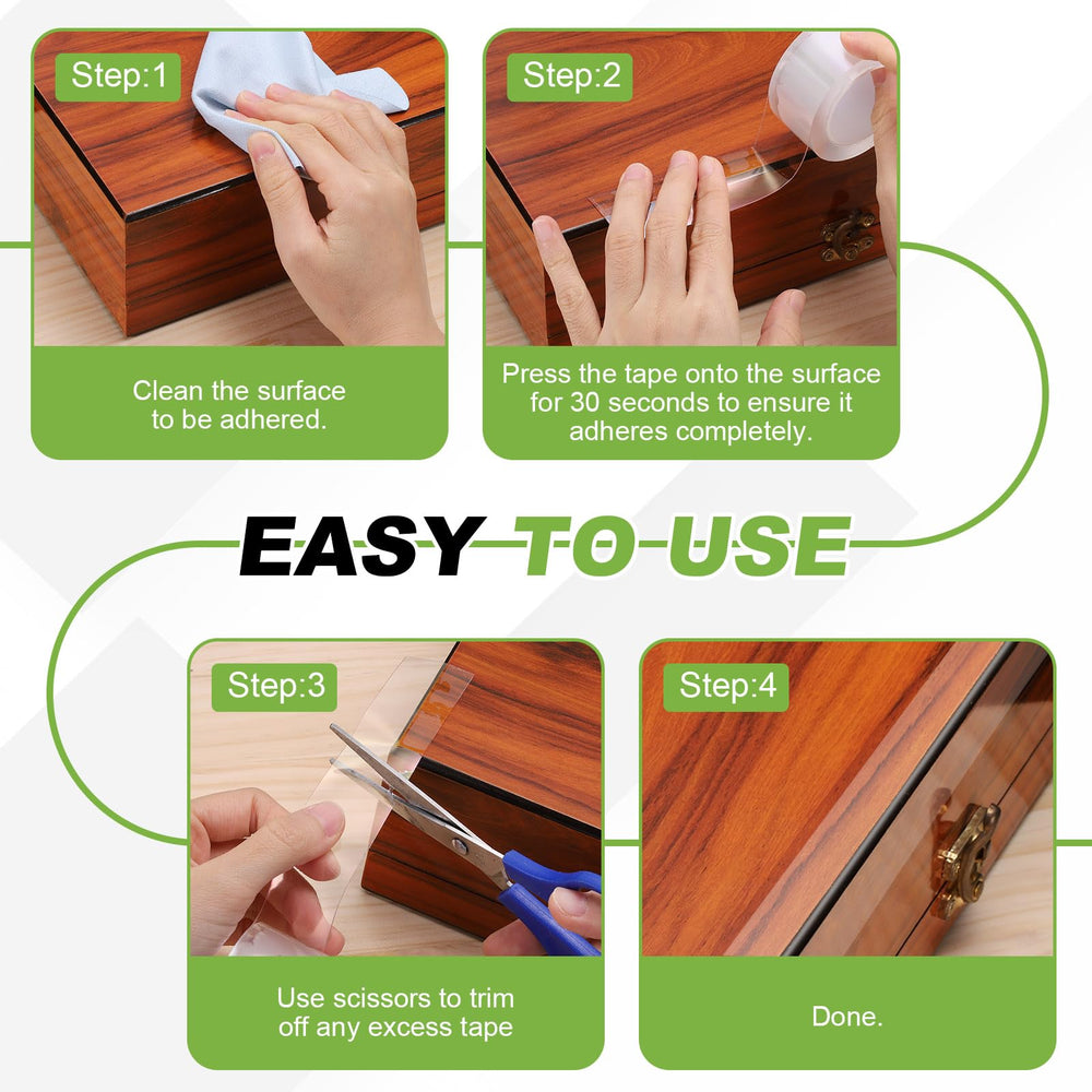 PATIKIL Clear Edge Protector Strip on kitchen counter guards edges against spills.