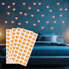 PATIKIL glow heart stickers on wall create soft night lighting for a cozy kid's room