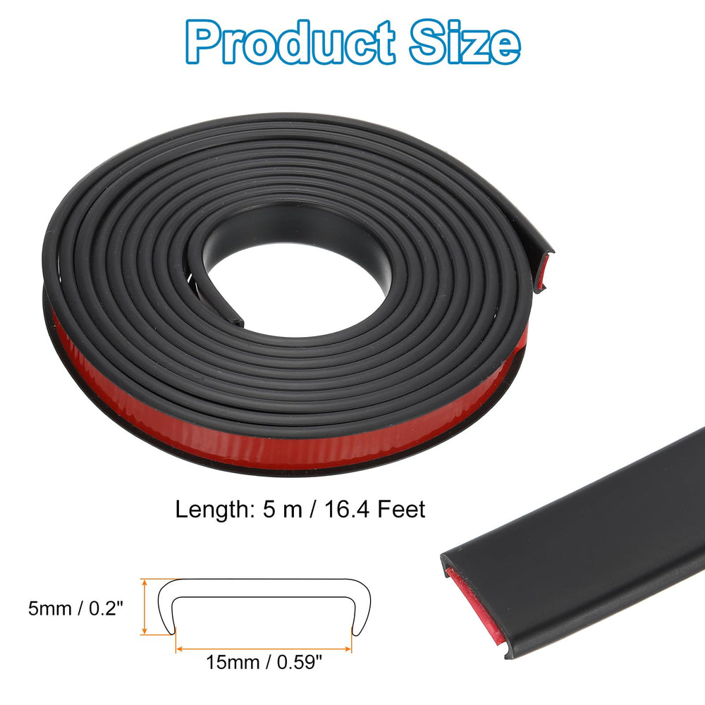 Self-adhesive PATIKIL edge band in black enables quick, tool-free edge repairs and clean finishes.