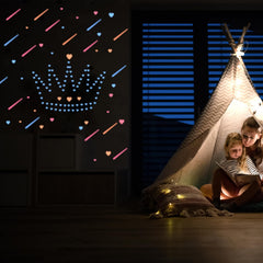 PATIKIL self-adhesive glow hearts attach easily to smooth surfaces.