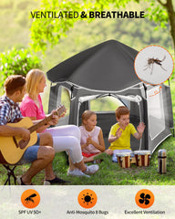 Patywaga durable steel frame ensures stability on floors and lawns.
