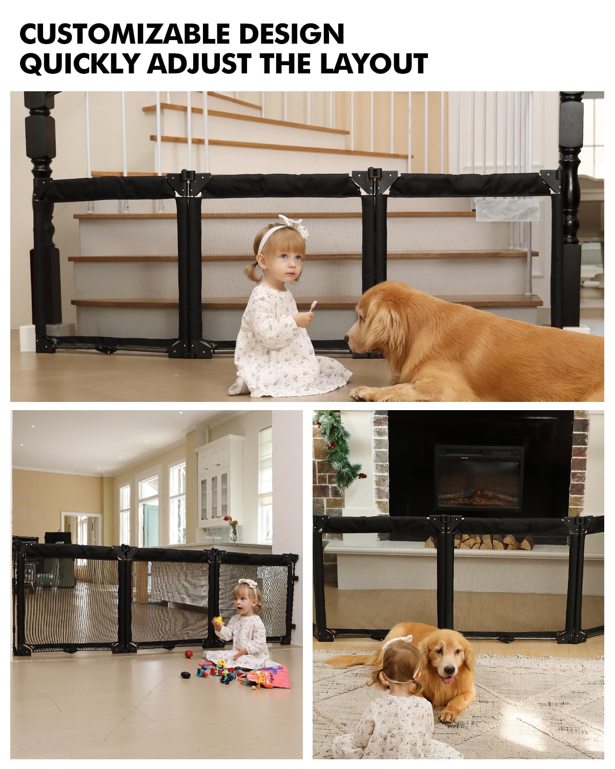 Patywaga heat-resistant mesh fence provides durable barrier during play and cleanup.