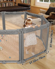 Patywaga indoor-outdoor safety barrier keeps kids and pets securely contained.