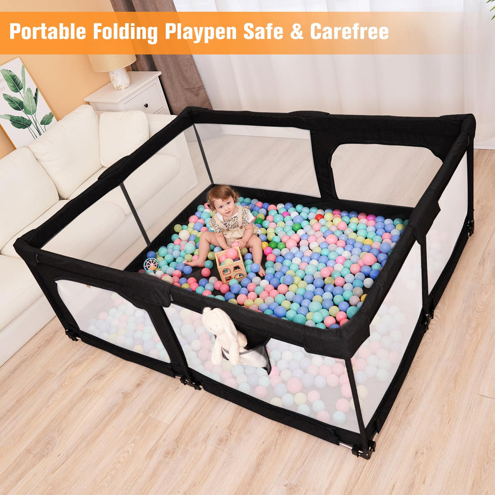 PATYWAGA foldable playpen compact for easy storage after playtime