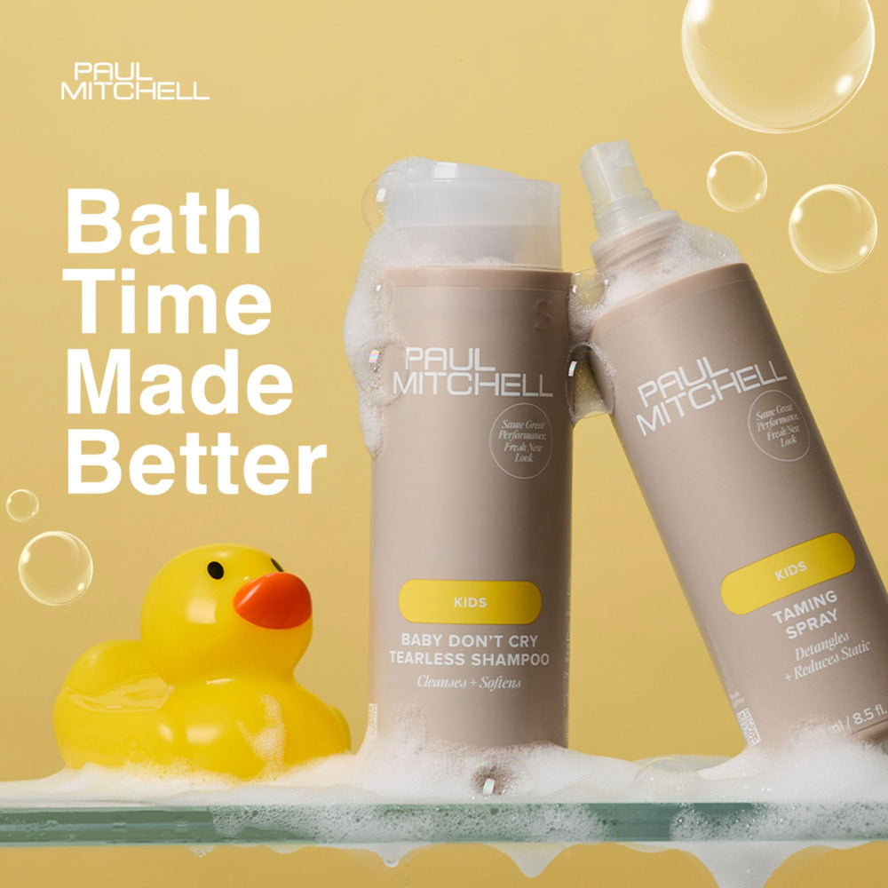 PCR packaging visuals for Paul Mitchell Baby Don’t Cry
