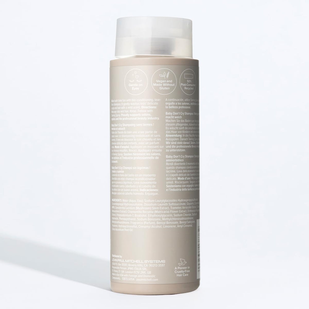 Soft hair finish after using Paul Mitchell Baby Don’t Cry Tearless Shampoo