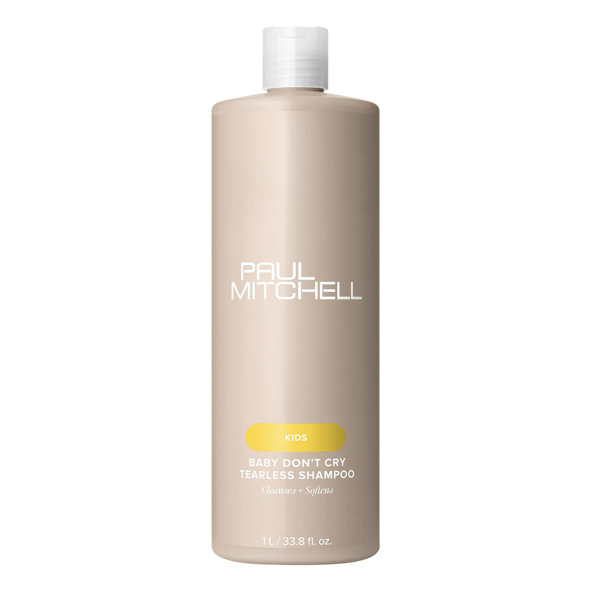 Paul Mitchell Baby Don’t Cry tearless bottle showing gentle cleansing for kids