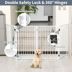 Paulmele 360-degree hinge panels enable flexible layouts for wide openings.