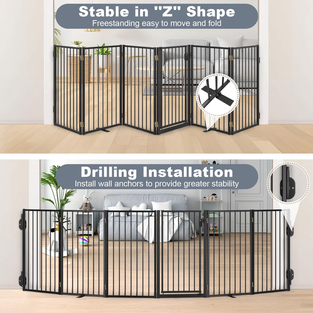 Paulmele 360-degree hinges allow versatile angles for a stable barrier.