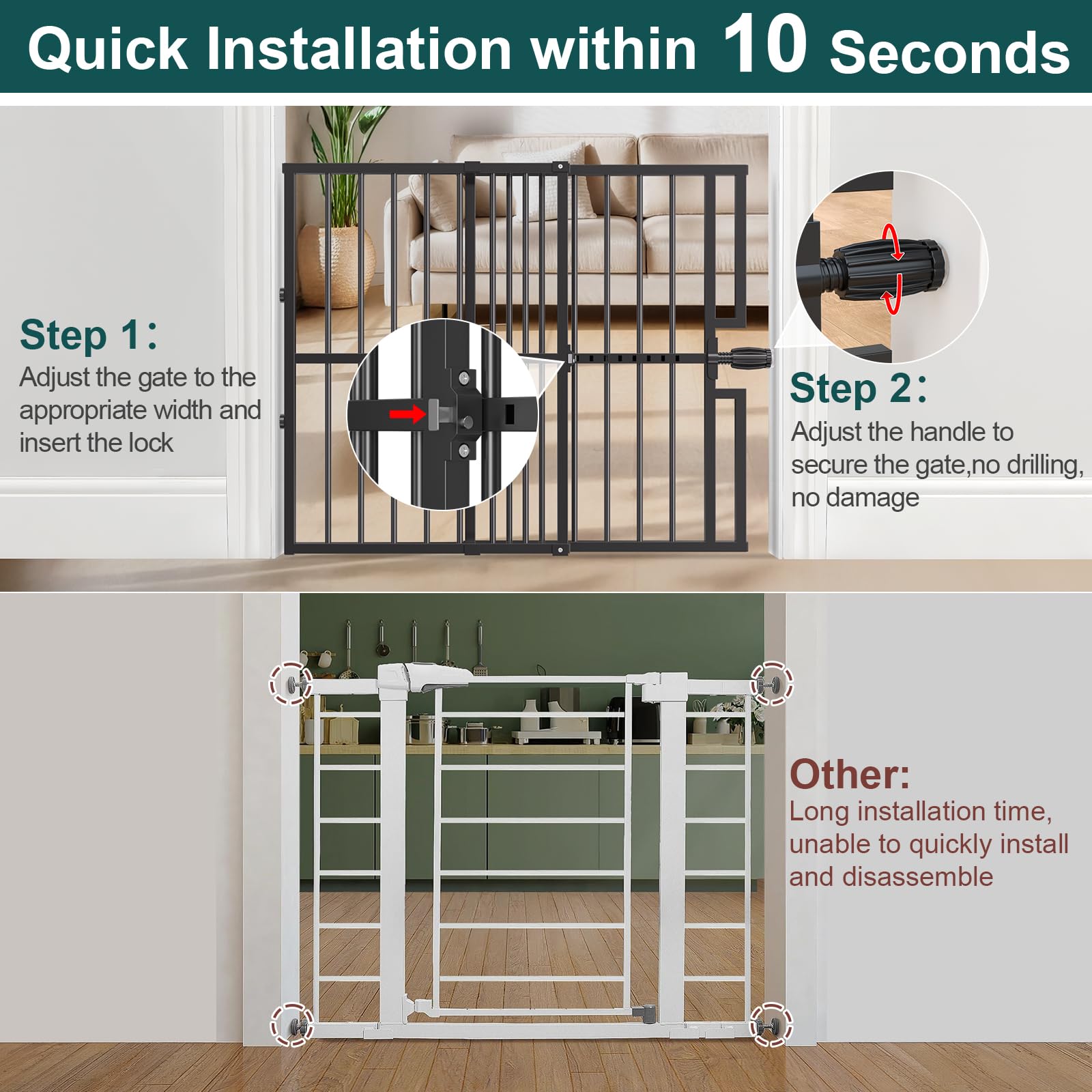 Paulmele all-metal frame provides durable containment for pets