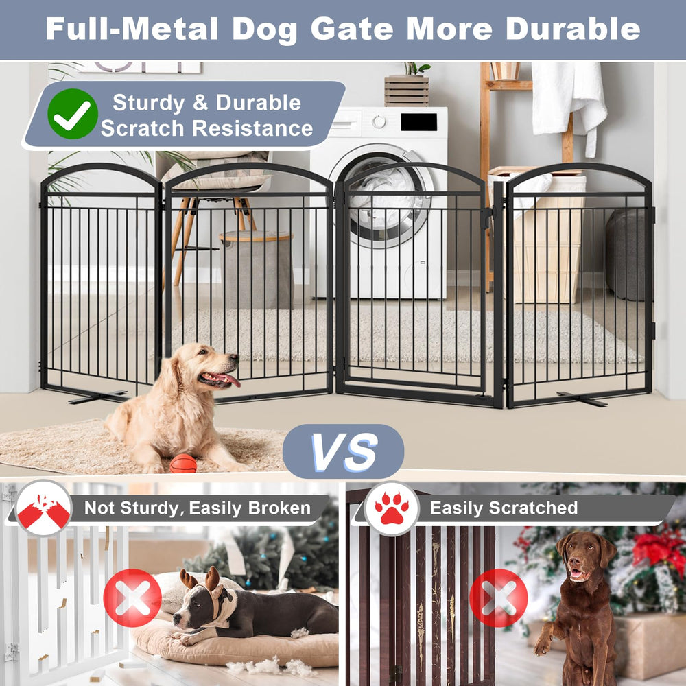 Paulmele four-panel freestanding gate design supports flexible room layouts