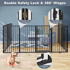 Paulmele gate with walk-through door showing convenient access and secure lock.