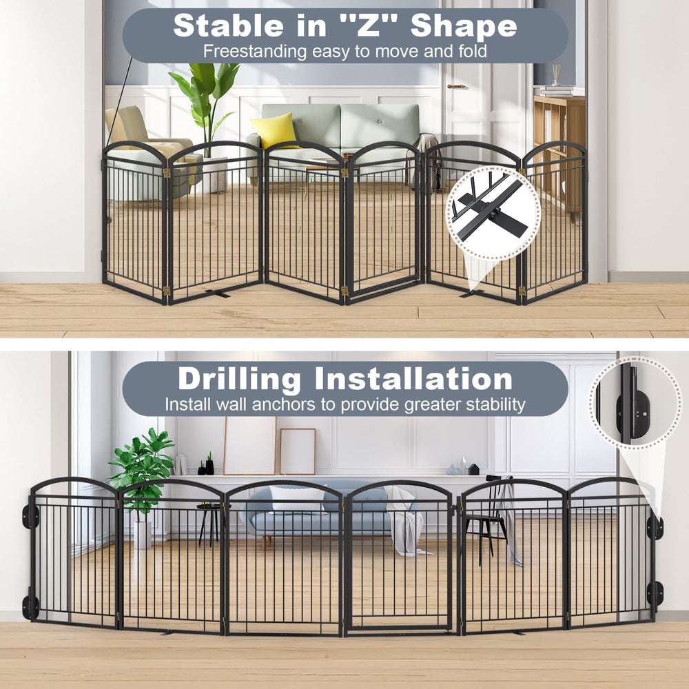 Paulmele full metal frame provides a balanced, sturdy barrier.