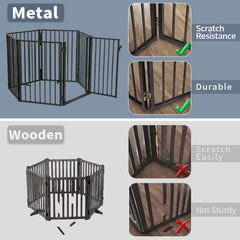 Paulmele gate with walk through door and double lock