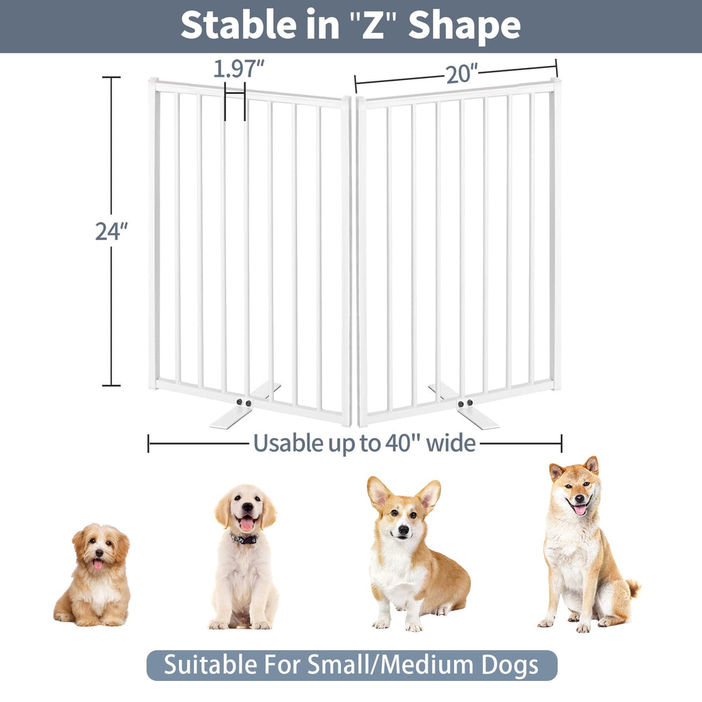 Anti-slip feet keep the gate stable on various floors.