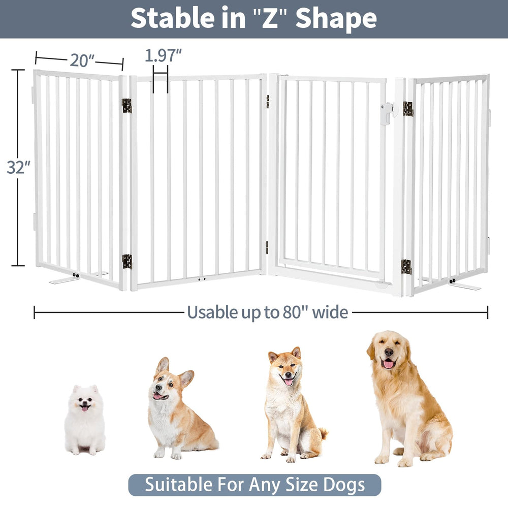 Paulmele wide gate fits decks and porches for pet containment.