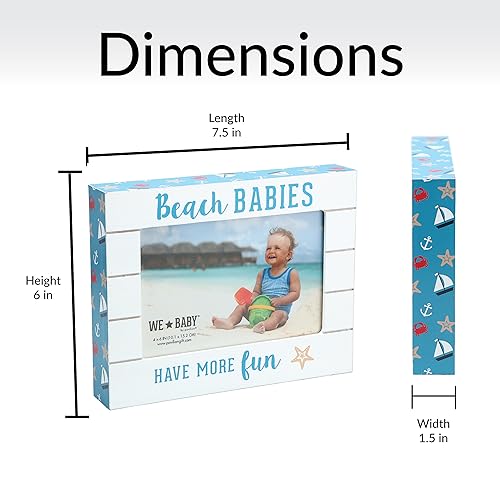 Pavilion Beach Babies frame back view highlights easy photo replacement with knobs.