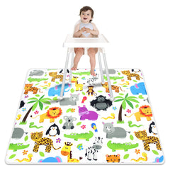 Paw Legend washable highchair splat floor mat with large 53x53 inch coverage