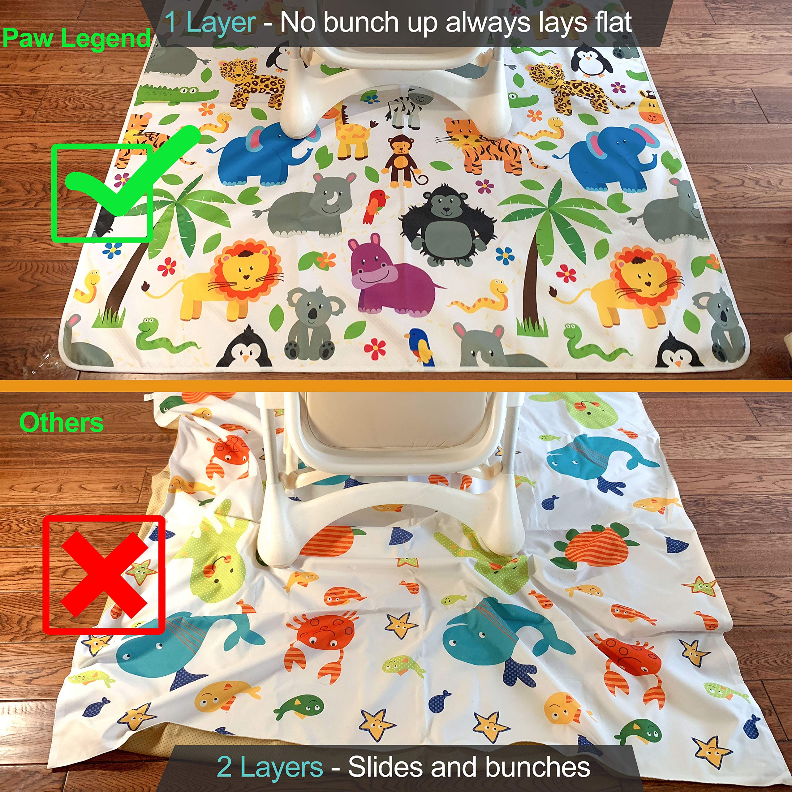 Paw Legend washable polyester top cleans quickly after meals