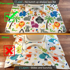 Paw Legend washable polyester top cleans quickly after meals