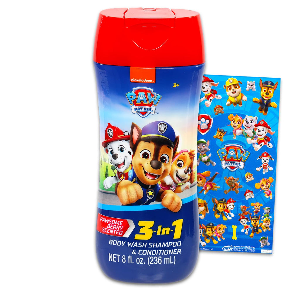 Paw Patrol 8 oz kids shampoo bottle in berry scent for bath time fun