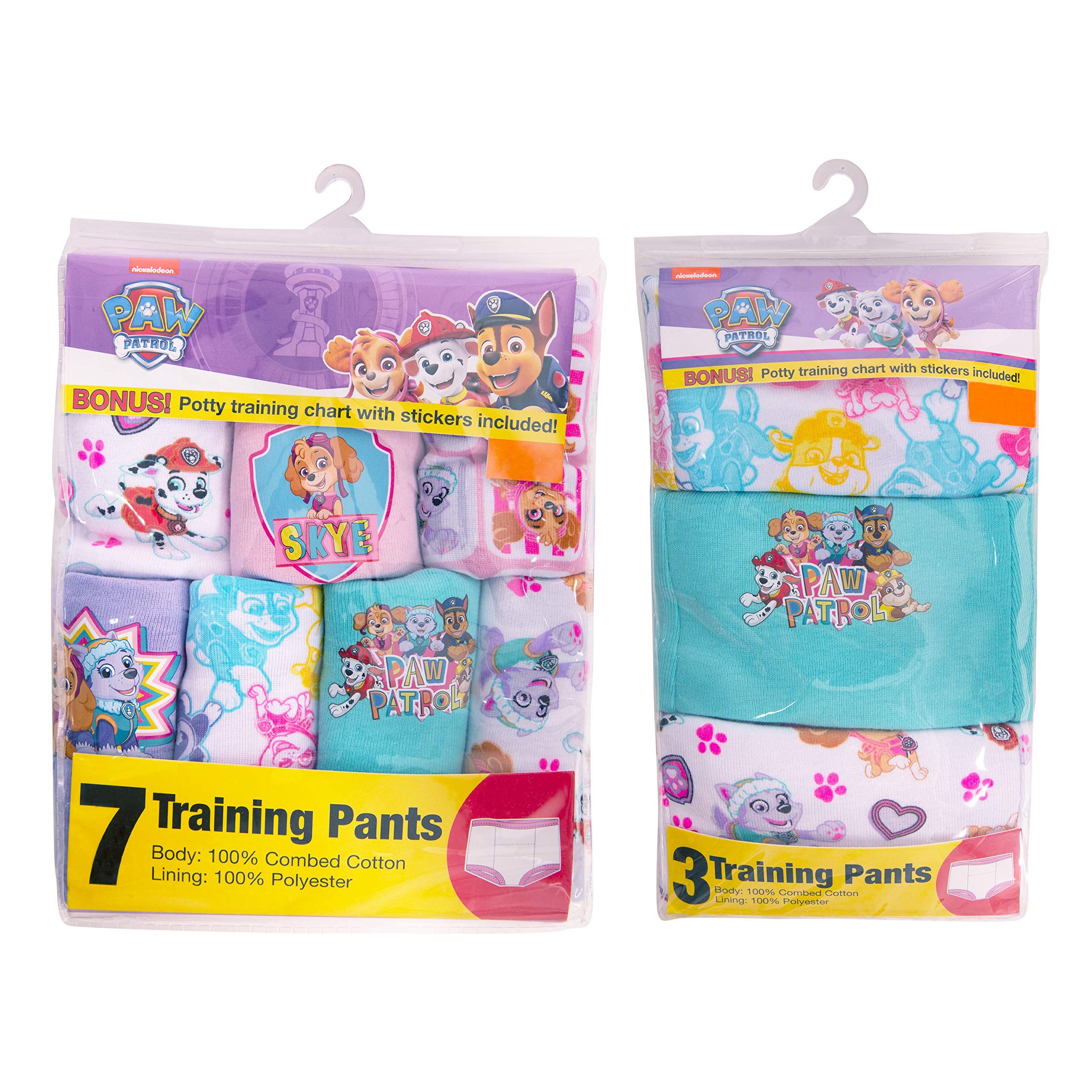 Paw Patrol tagless waistband ensures comfortable pull-on training.